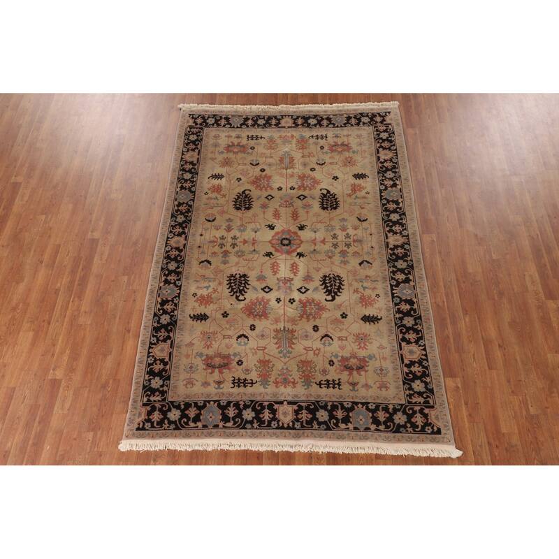 All-Over Ziegler Oriental Vintage Area Rug Handmade Wool Carpet - 5'8" x 8'7"