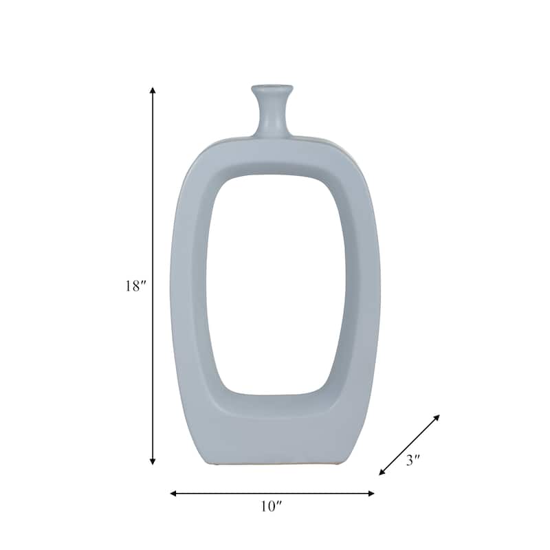 Sagebrook Home Modern Coastal Cut Out Ceramic Bud Vase