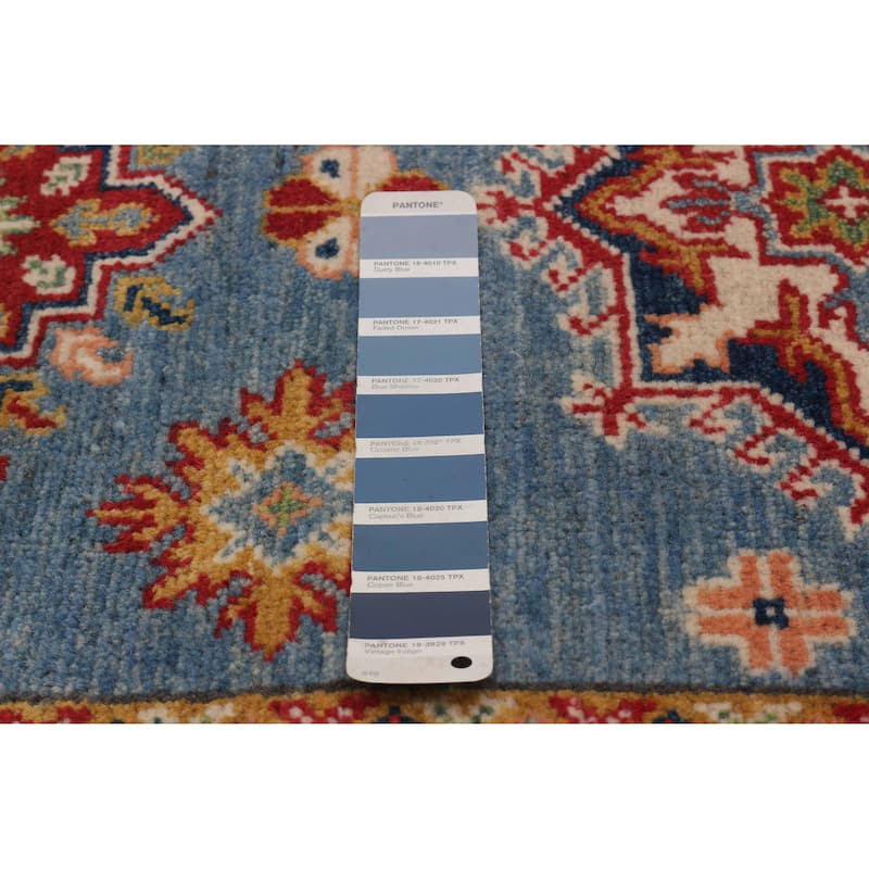 ECARPETGALLERY Hand-knotted Uzbek Ghazni Denim Blue Wool Rug - 2'9 x 9'5