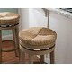 preview thumbnail 10 of 13, Maya Backless Swivel Bar Stool with Seagrass Seat