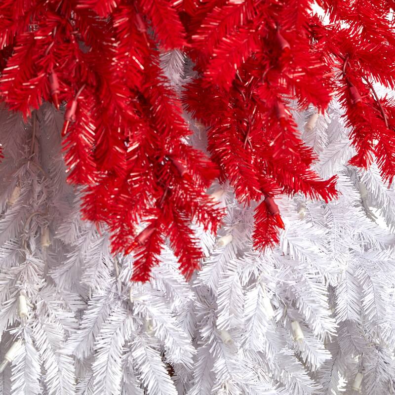 9’ Pre-lit Santa’s Hat Artificial Christmas Tree, Clear LED Lights - 9 Foot