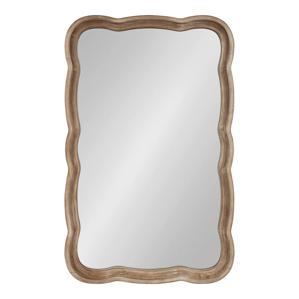 Kate and Laurel Hatherleigh Scallop Wood Wall Mirror