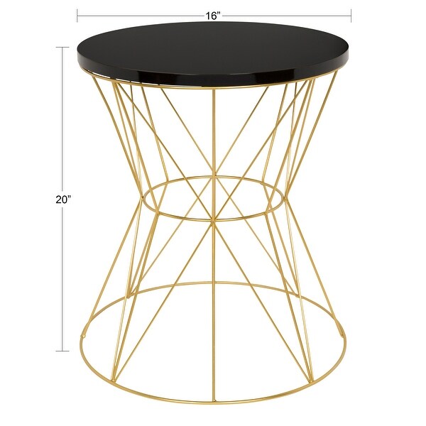 Kate and Laurel Mendel Round Metal End Table 16x16x20 On Sale
