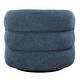 preview thumbnail 8 of 8, Uttermost Junie Blue Swivel Barrel Chair