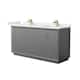 Option Dark Gray / White Quartz Top / Satin Bronze