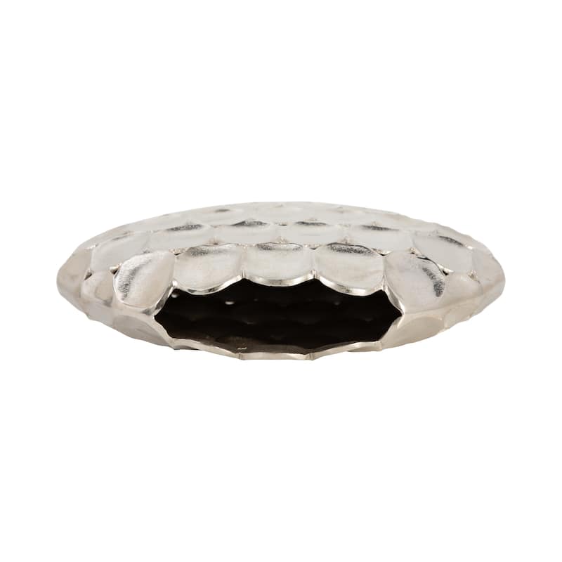 Sagebrook Home Modern Metal Textured Oval Vase