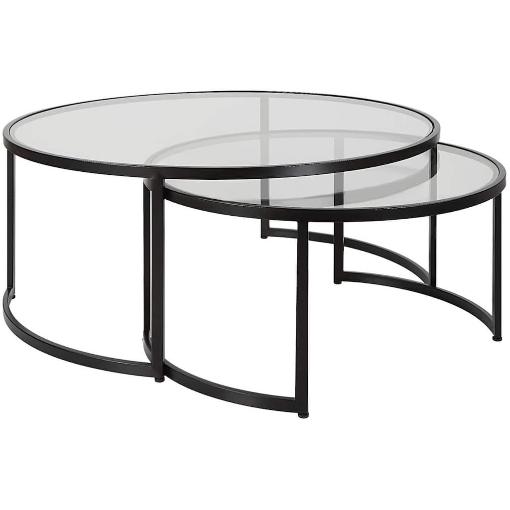 Uttermost 25190 Rhea 42" Diameter Iron and Tempered Glass Nesting