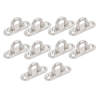 Fankenuo 2X Stainless Steel Marine Tie Down Anchors Eye Plates With Ring For Rigging Deck 8mm