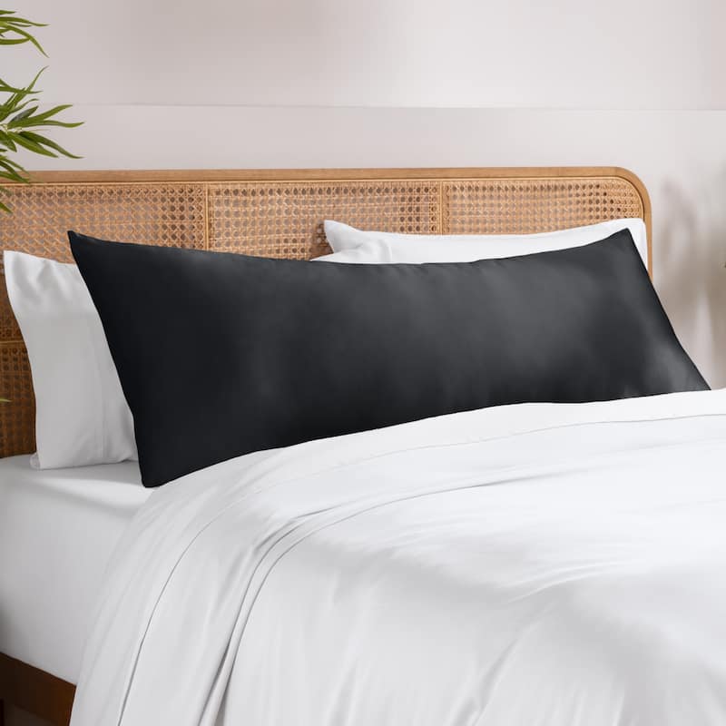 Bare Home Rayon from Bamboo Body Pillowcase - Black