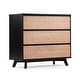 preview thumbnail 28 of 40, Plank and Beam Scandinavian 3-Drawer Dresser Black/Blonde