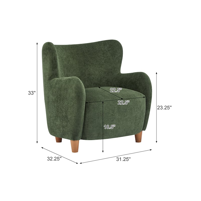 Bacho Fabric Wingback Accent Chair by Christopher Knight Home