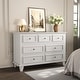 preview thumbnail 1 of 26, 7 Drawer Dresser, Wooden Chest of Drawers with Deep Drawers, 47 in Long Dressers TV Stand White