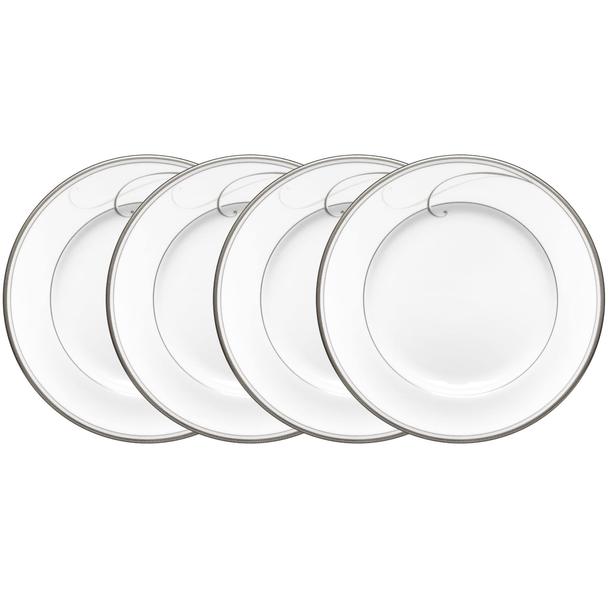 Noritake Platinum Wave Set Of 4 Bread & Butter/Appetizer Plates, 6-3/4