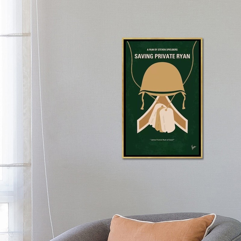 iCanvas "Saving Private Ryan Minimal Movie Poster" by Chungkong Framed Canvas Print