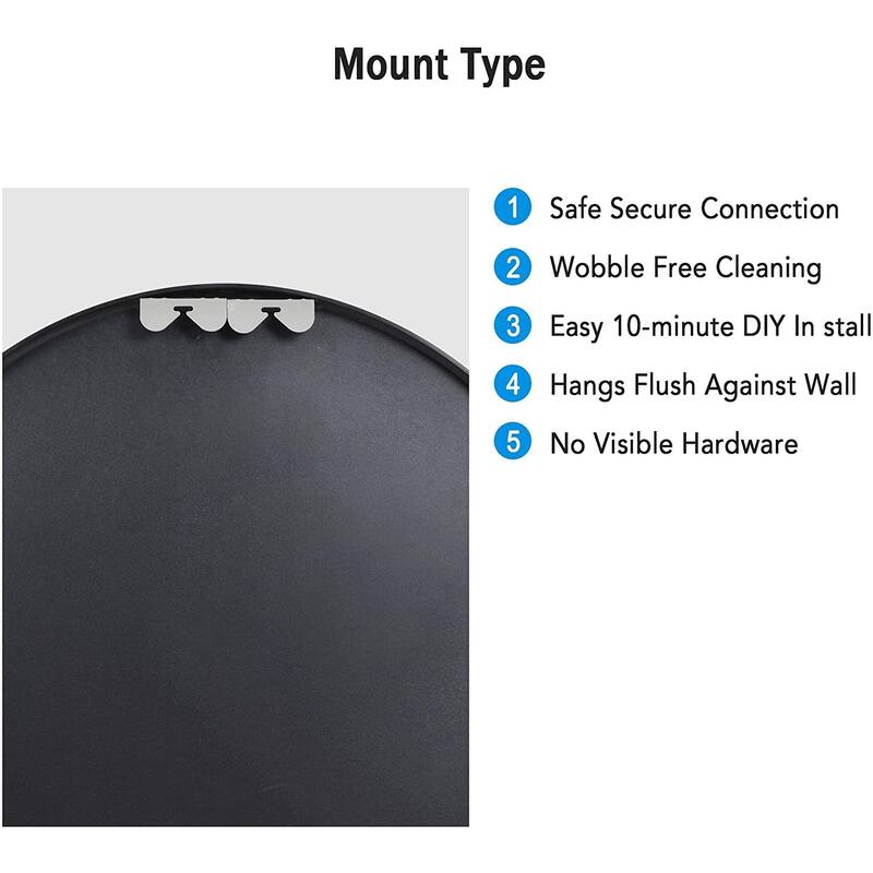 Lumioca Aluminum Alloy Frame Circle Mirror Wall Mounted for Bedroom Bathroom
