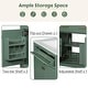 preview thumbnail 13 of 12, 30-Inch Bathroom Vanity with Ceramic Sink, Modern Green Single Bathroom Cabinet