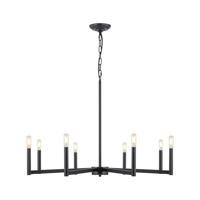 Starskys 8-Light Dimmable Mid-Century Modern Candle Chandelier