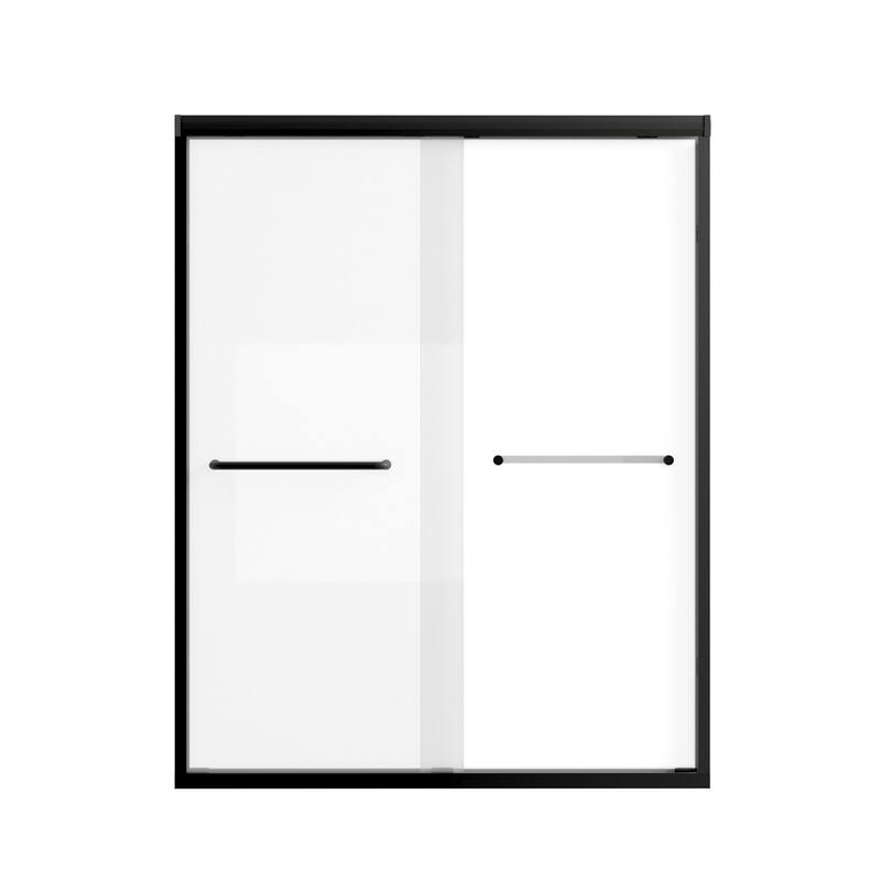 GDFStudio - Alden Adjustable Frameless Double Sliding Shower Door for Modern Bathroom Spaces