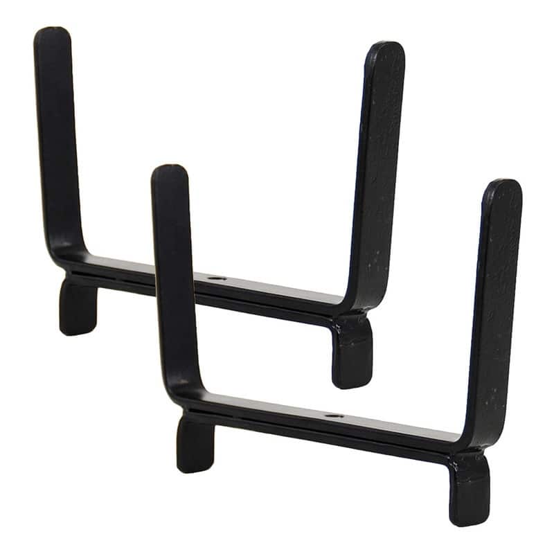 Achla Designs Flower Box Brackets for 2x6 Rail, 5.25 Inch Tall, Black Powder Coat Finish