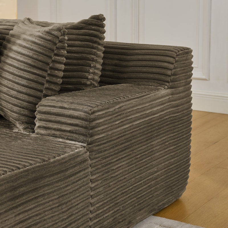 Lazy Couch Chaise Lounge No Frame Loveseat Sofa with Sponge Filling