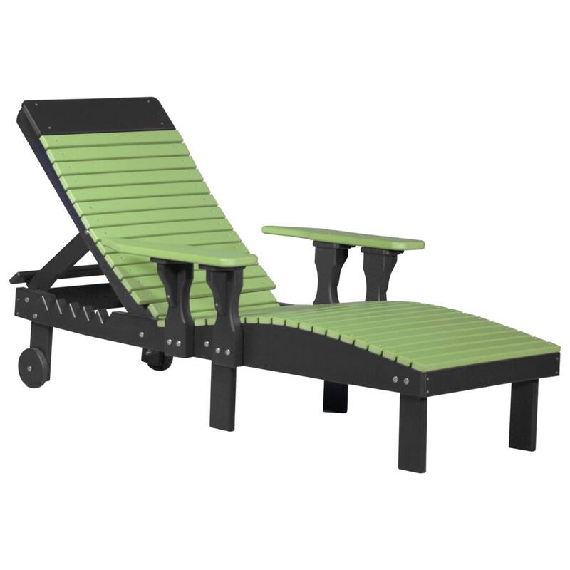 Poly Lumber Lounge Chair - Lime Green & Black