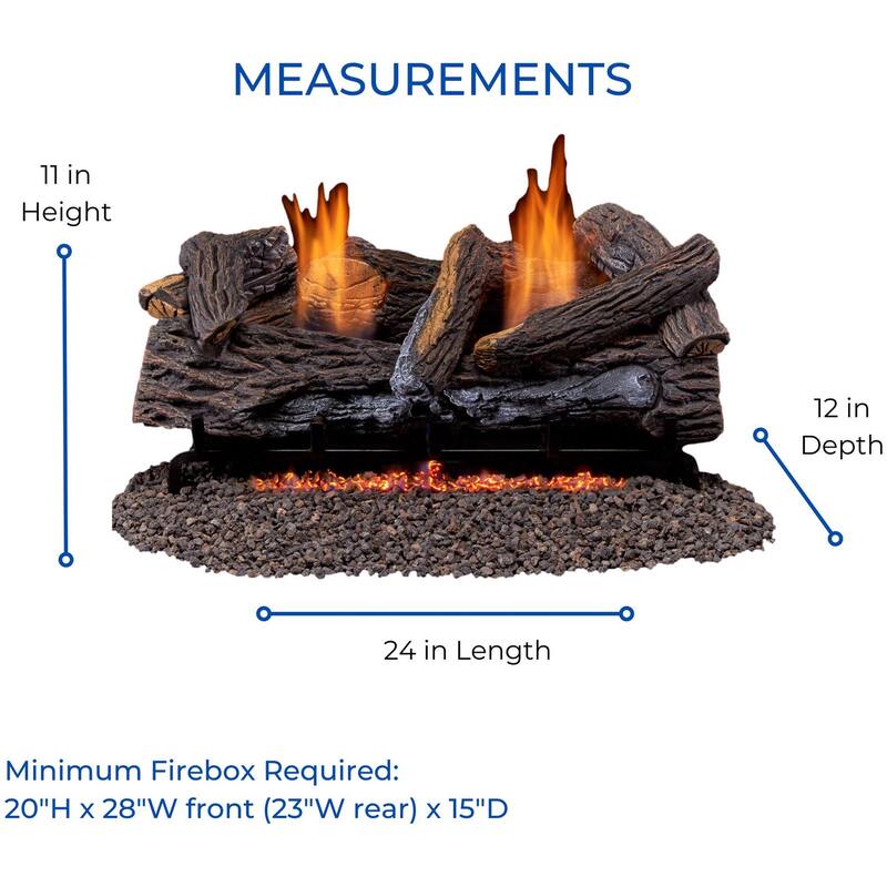 Duluth Forge DLS-L24T-2 33,000 BTU Vent Free Liquid Propane Log Set