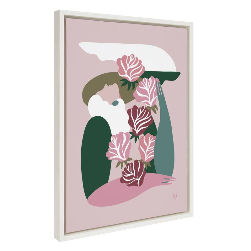 Kate and Laurel Sylvie Abstract 4 Framed Canvas by Maggie Stephenson