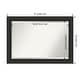 preview thumbnail 11 of 31, Beveled Bathroom Wall Mirror - Shipwreck Black Frame Outer Size: 41 x 29 in