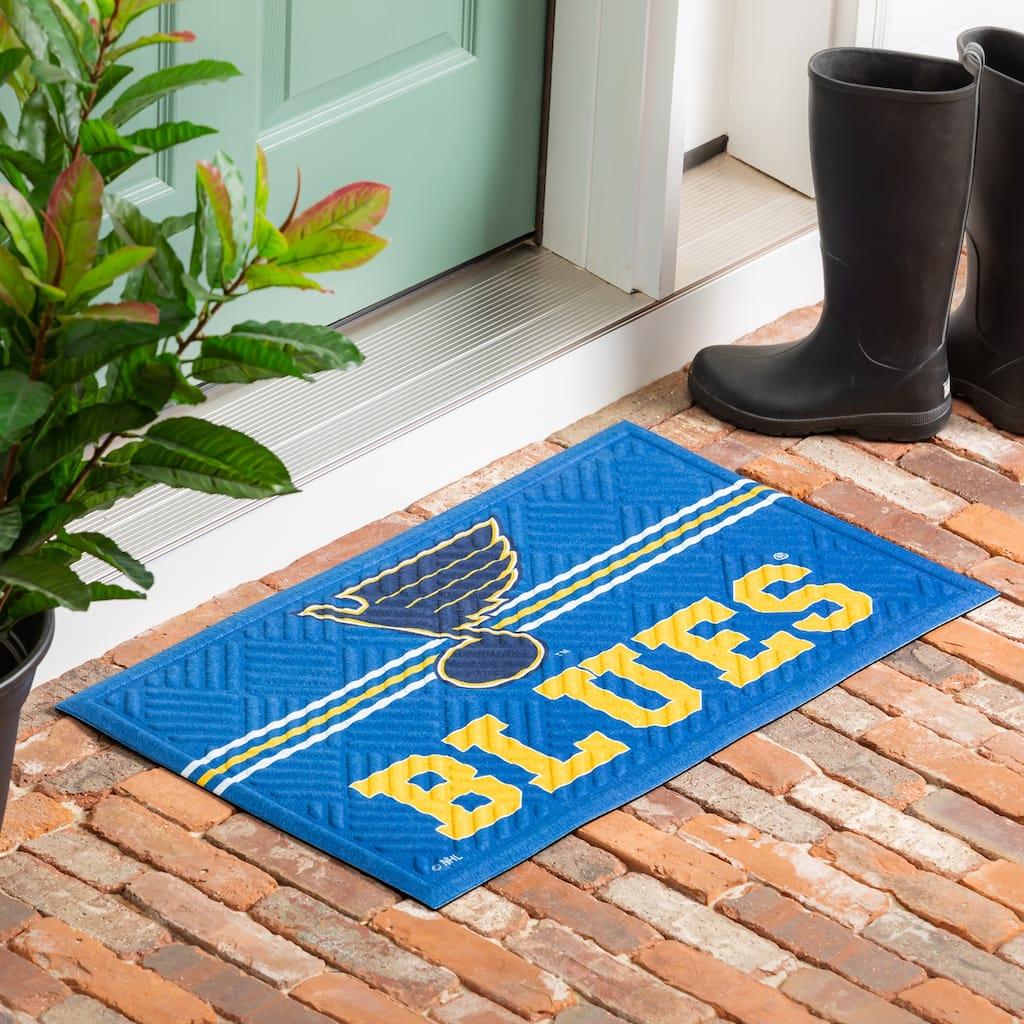 30 in. x 18 in. Embossed Mat, Cross Hatch, St Louis Blues