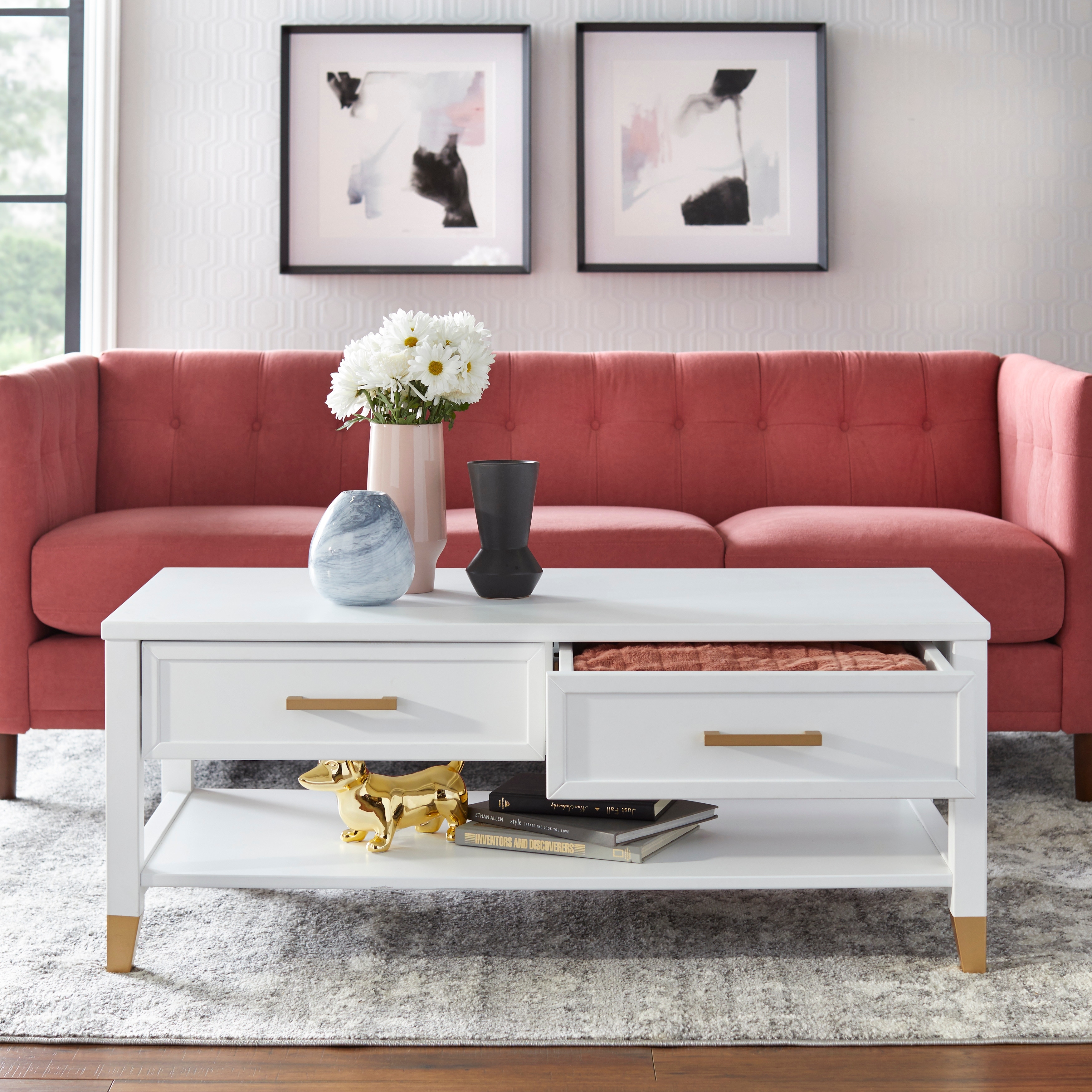 Simple Living Rena Coffee Table White