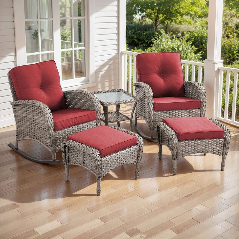 Gymojoy Premium Wicker Patio Furniture Set - Ultimate Comfort & Weather-Resistant Design