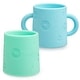 preview thumbnail 5 of 12, PopYum Silicone Training Cup, 2-Pack Blue/Green