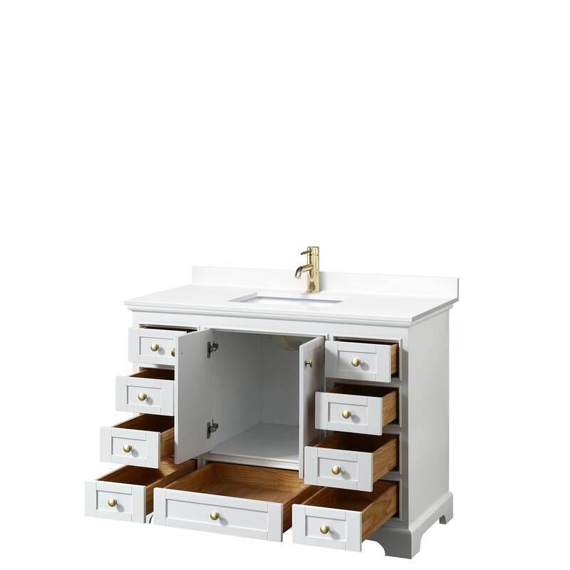 Deborah 48-inch Single Vanity, Cultured Marble Top