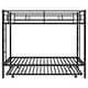 preview thumbnail 9 of 43, Twin over Twin Bunk Bed with Trundle, Two Ladders, and Easy-Glide Casters, Space-Saving Design, Black