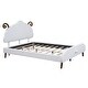 preview thumbnail 22 of 51, Twin Size Upholstered Platform Bed Animal Theme Design Bed Frame with Sheep-Shaped Headboard and Footboard, No Box Spring Needed