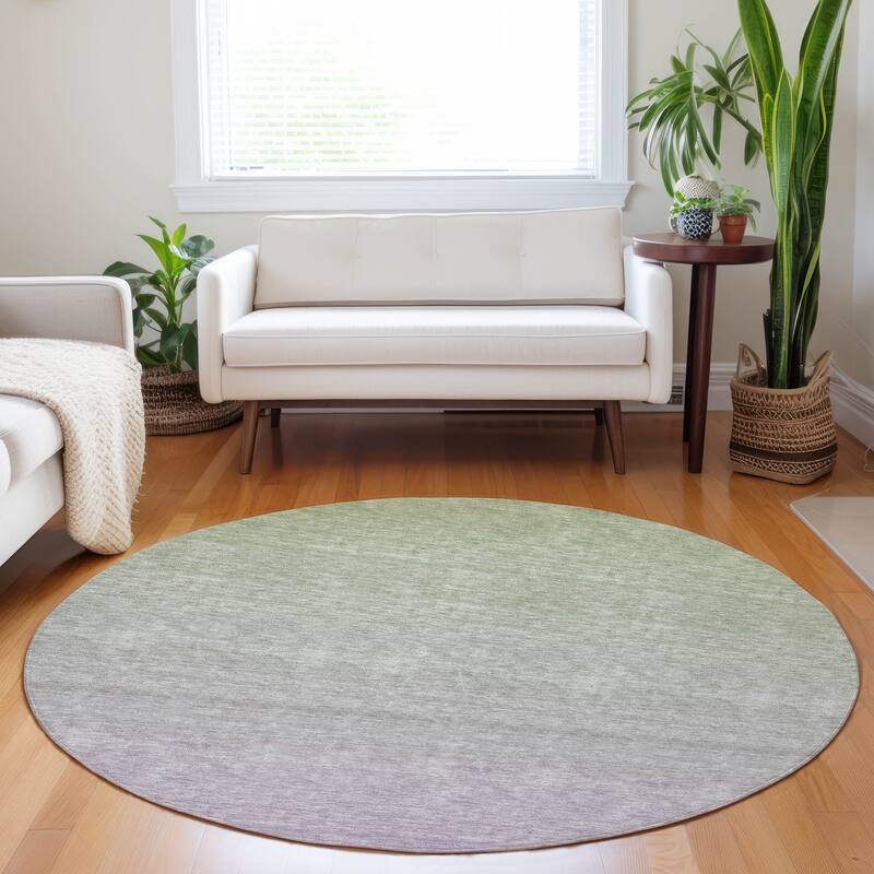 Machine Washable Indoor/ Outdoor Chantille Ombre Solid Rug