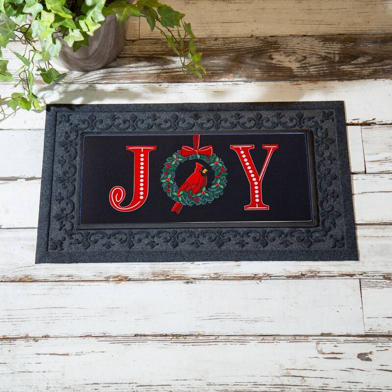 Joy to the World Wreath Sassafras Switch Mat