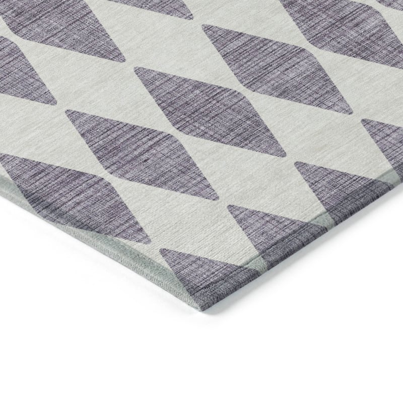 Machine Washable Indoor/ Outdoor Chantille Diamonds Rug