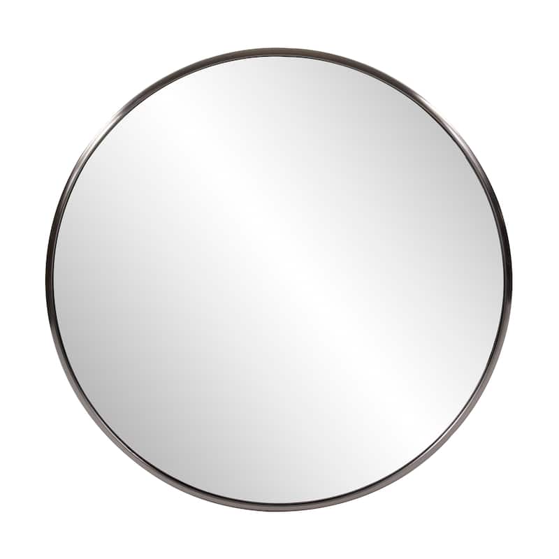 Allan Andrews Round Decorative Stainless Steel Framed Wall & Accent Mirror - 32"D