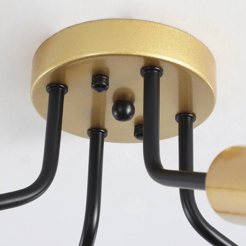 Modern 4-Light Semi Flush Mount Ceiling Light for Dining Room Bedroom Hallway Entryway