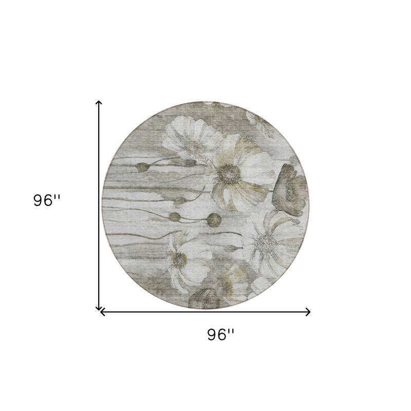 HomeRoots Floral Transitional Rectangle Outdoor Rug