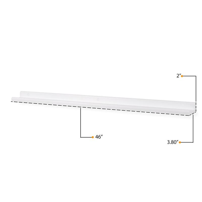 Wallniture Boston 46" Floating Shelves for Wall, Picture Ledge (Set of 4)