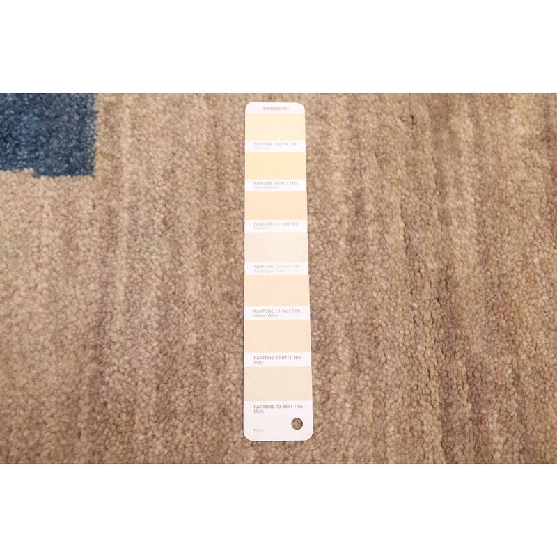 ECARPETGALLERY Hand-knotted Peshawar Ziegler Light Khaki Wool Rug - 5'0 x 6'9