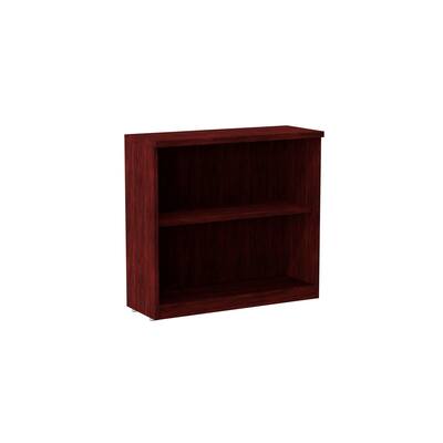 Valencia Series Two-Shelf 31-3/4 in. x 14 in. x 29-1/2 in. Bookcase - Mahogany