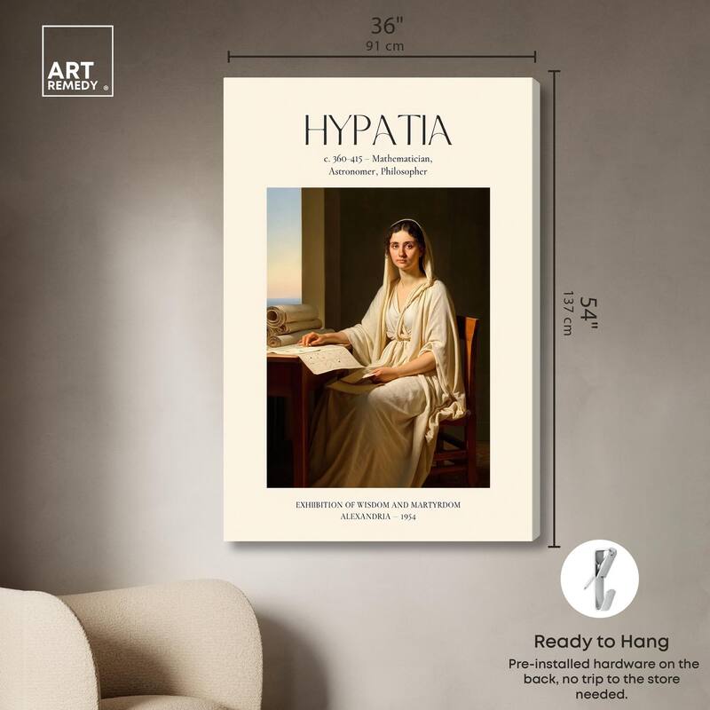 Philosopher of Alexandria Canvas by Art Remedy, Gallery Wrapped