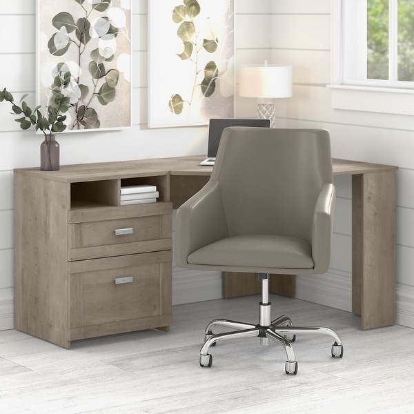 Corner desk sales and chair set