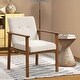 preview thumbnail 4 of 8, Costway Modern Accent Chair Upholstered Linen Fabric Armchair with