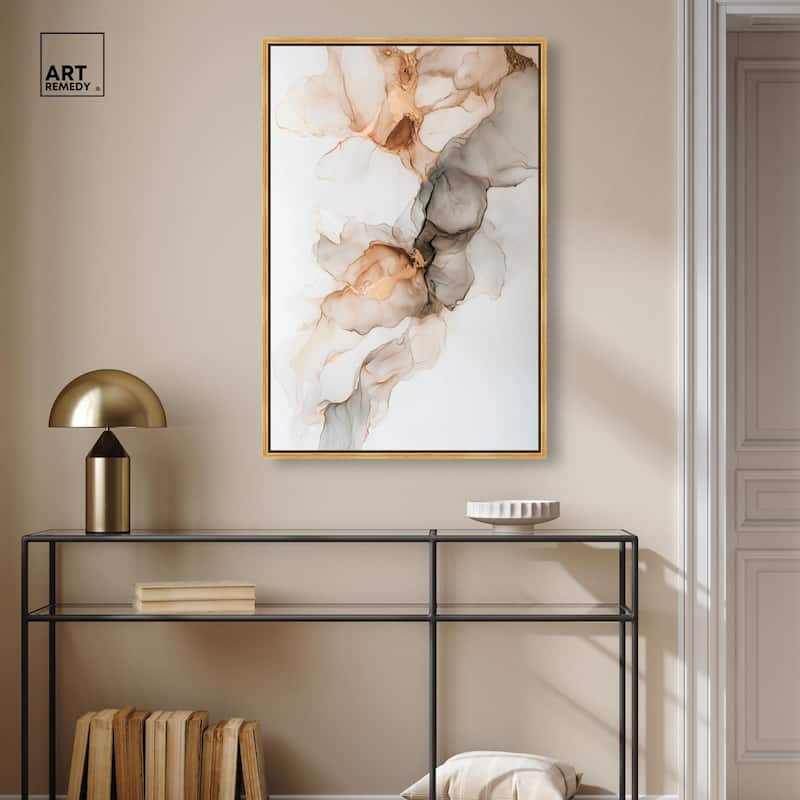 Smoky Gold Drift Canvas by Art Remedy