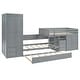 preview thumbnail 13 of 27, Wooden Versatile Twin Bunk Bed with Trundle,Cabinet,Wardrobe,Desk and Drawers