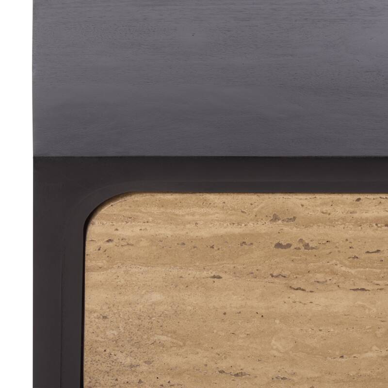 SAFAVIEH Couture Halcyon Travertine-Drawer Nightstand